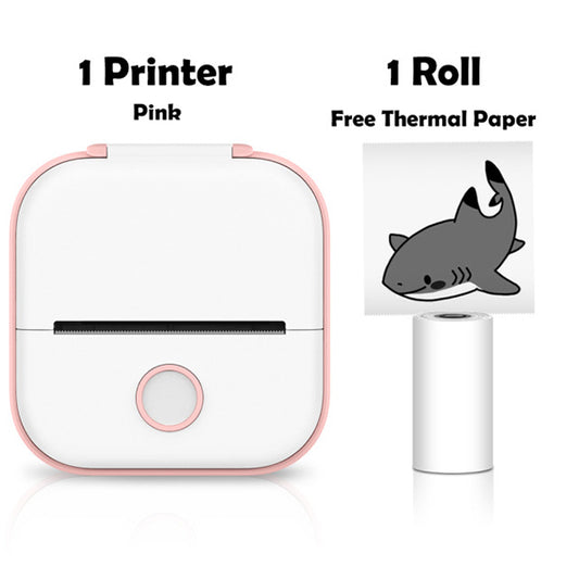 017-(Warm Recommendations) Mini Printer Sticker Maker T02 Thermal Printer, Bluetooth Wireless Portable Phone Printer, Small Instant Pocket Printer, for Anatomy Picture, Children DIY