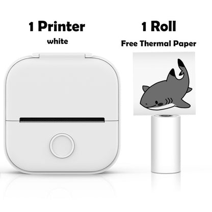 017-(Warm Recommendations) Mini Printer Sticker Maker T02 Thermal Printer, Bluetooth Wireless Portable Phone Printer, Small Instant Pocket Printer, for Anatomy Picture, Children DIY