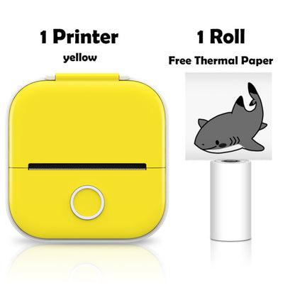 017-(Warm Recommendations) Mini Printer Sticker Maker T02 Thermal Printer, Bluetooth Wireless Portable Phone Printer, Small Instant Pocket Printer, for Anatomy Picture, Children DIY