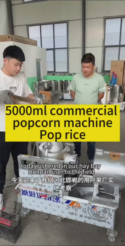 007-5000 ml style (Airfreight Home delivery) New upgraded style commercial popcorn machine electric integrated machine (free shipping)